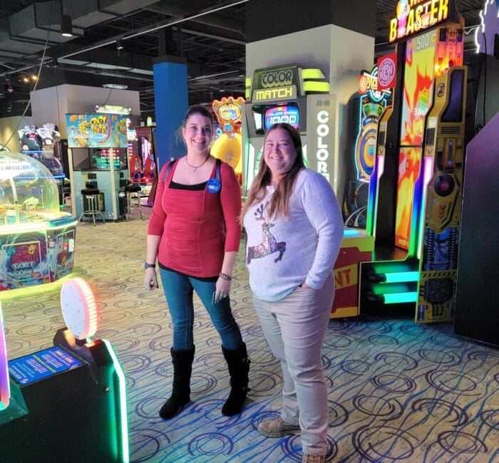 Bauer Employees at arcade
